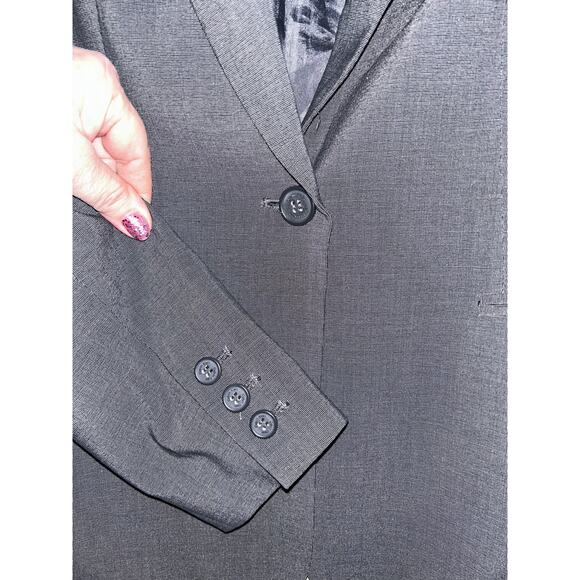 Calvin Klein Professional Preppy Academia Notched Lapel Single Button Blazer - Picture 5 of 7